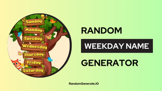 Weekday Name Generator